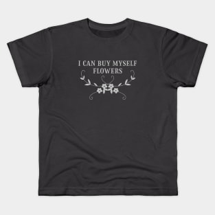 Flowers, silver Kids T-Shirt